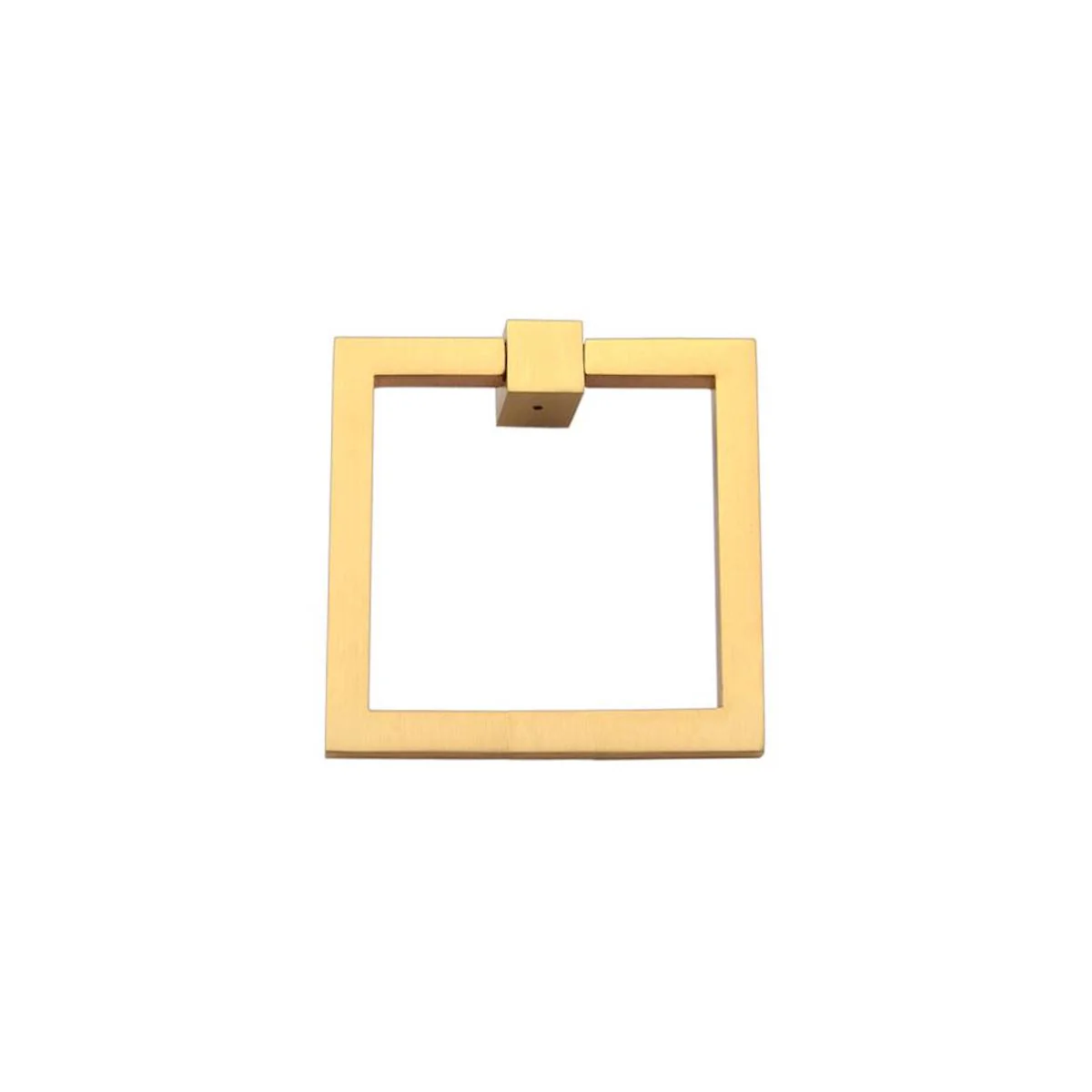 3" Square Ring Pull - Brushed Brass