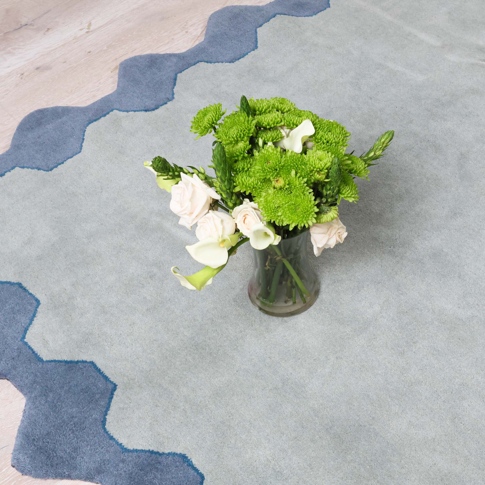 Andrews Ice Blue Tufted Rug - Image 2