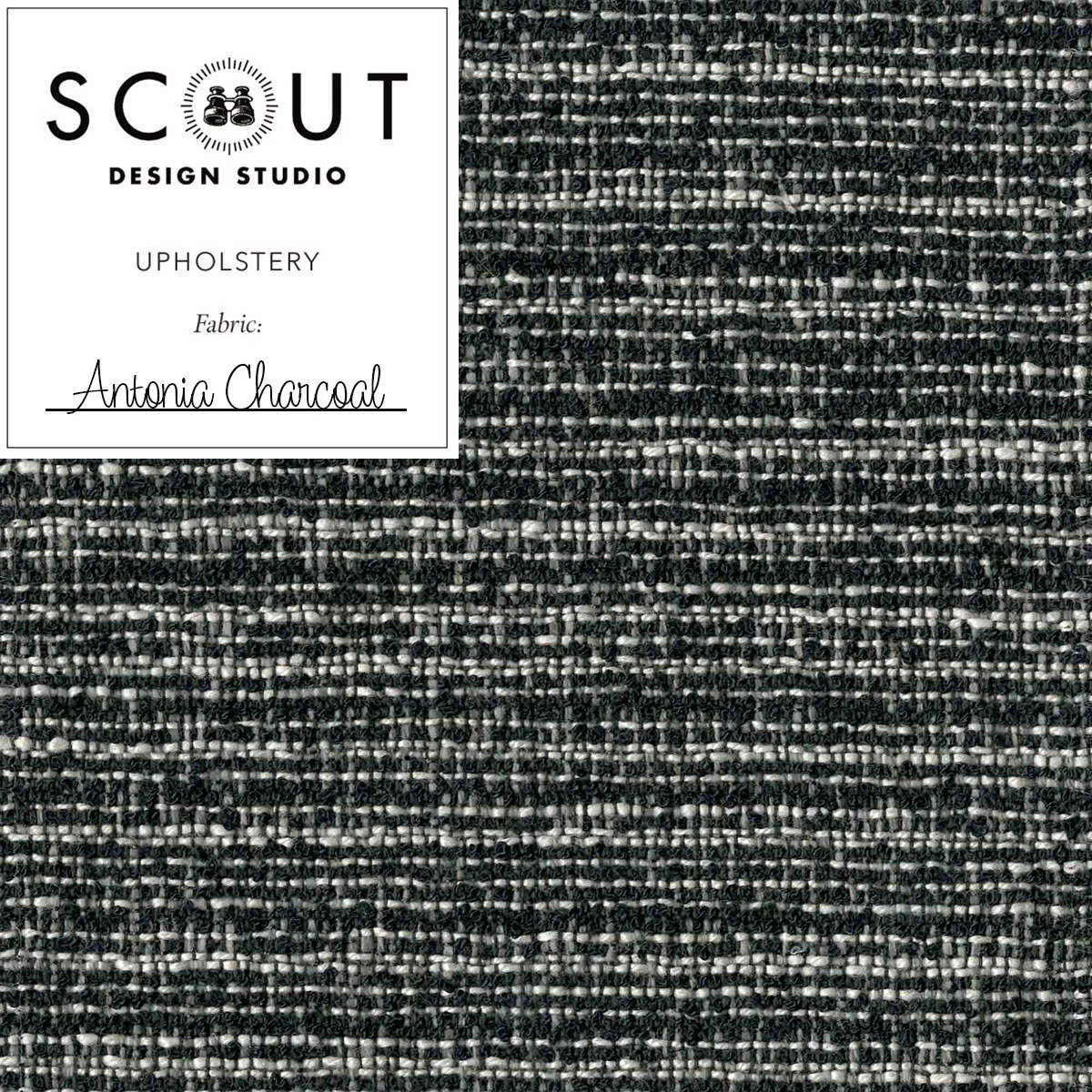 Antonia Charcoal Woven Fabric Sample