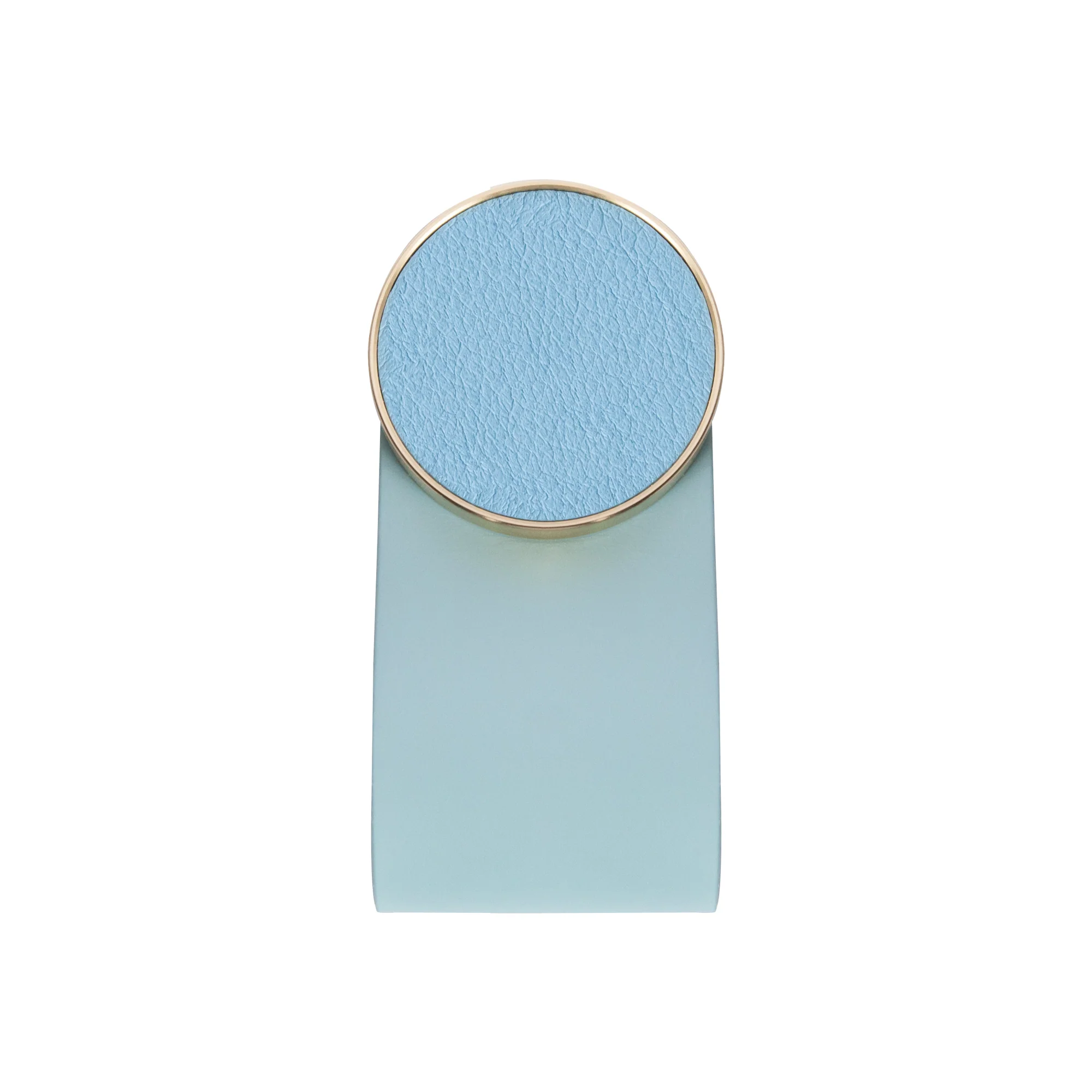 Blue Leather Pull