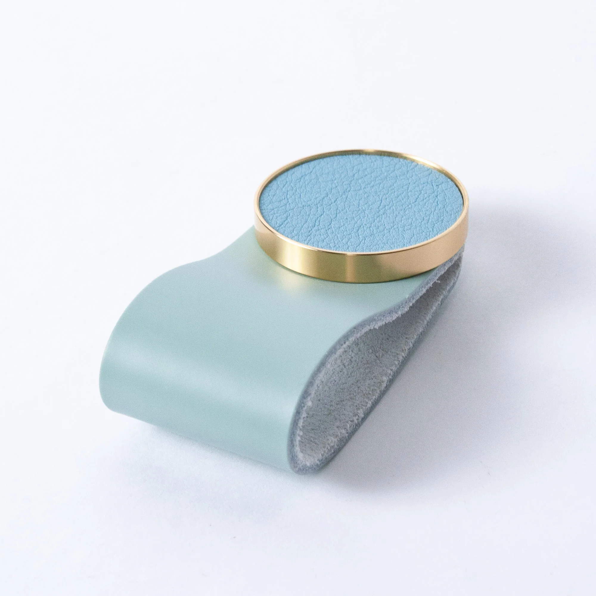 Blue Leather Pull - Image 5