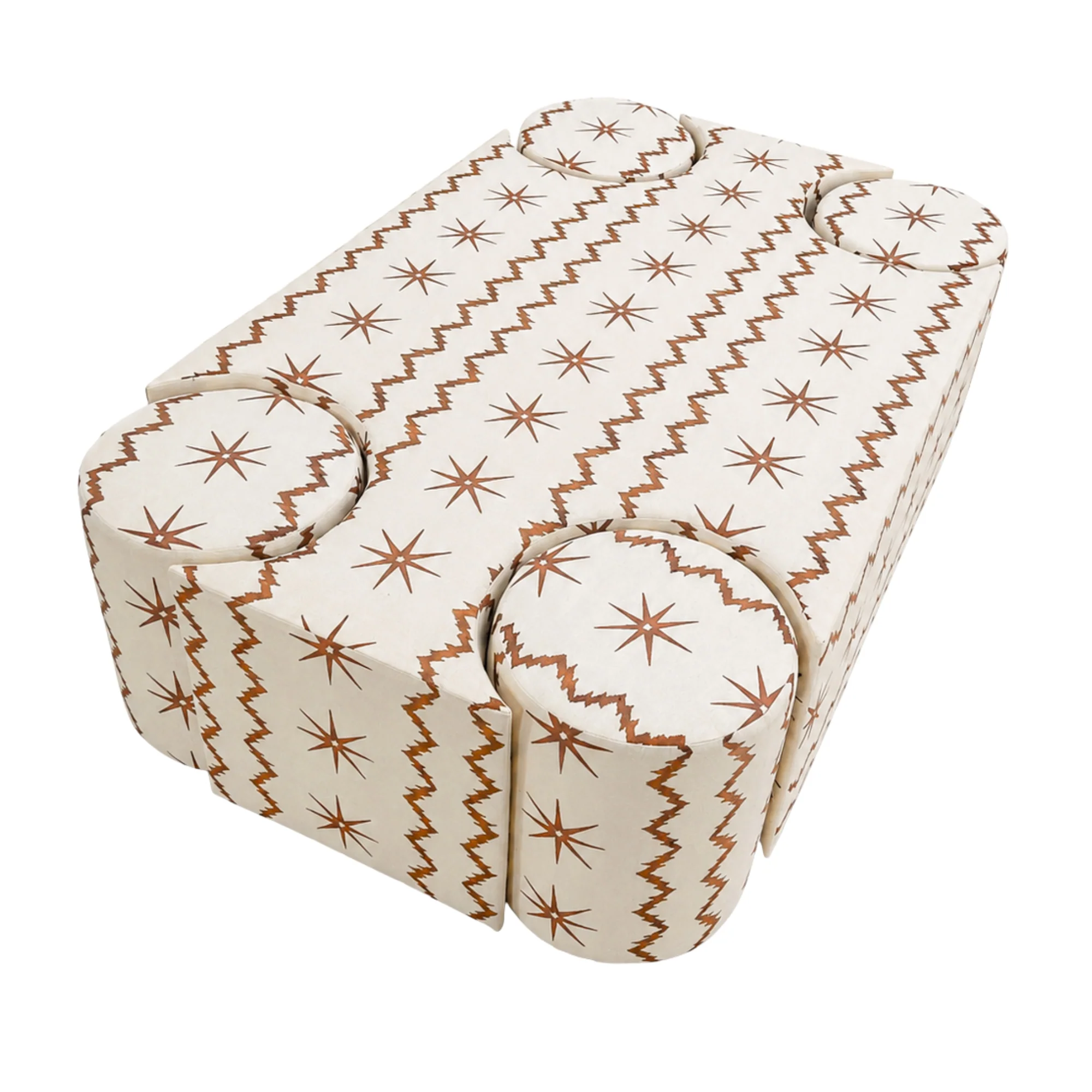 Custom Labrynth Ottoman - Image 2