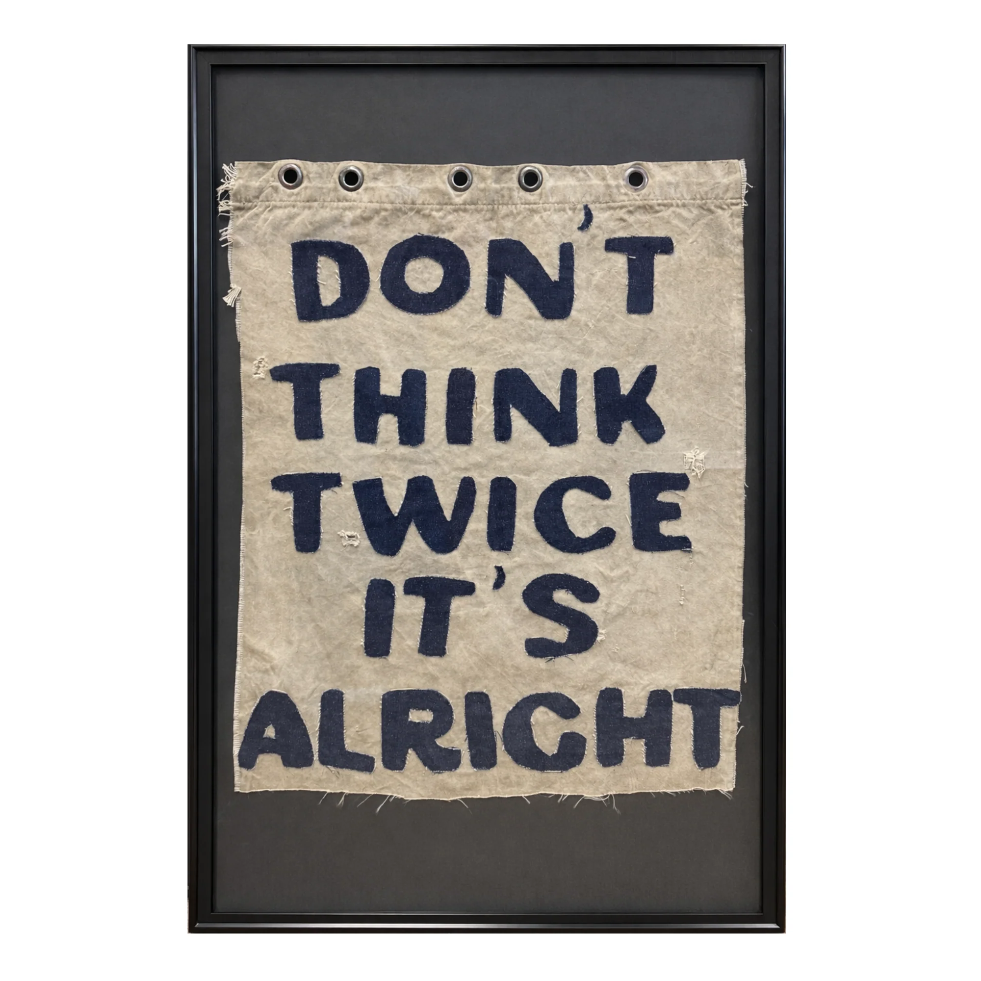 "Don't Think Twice" 24x36 Black Frame by Laurie Sobocinski