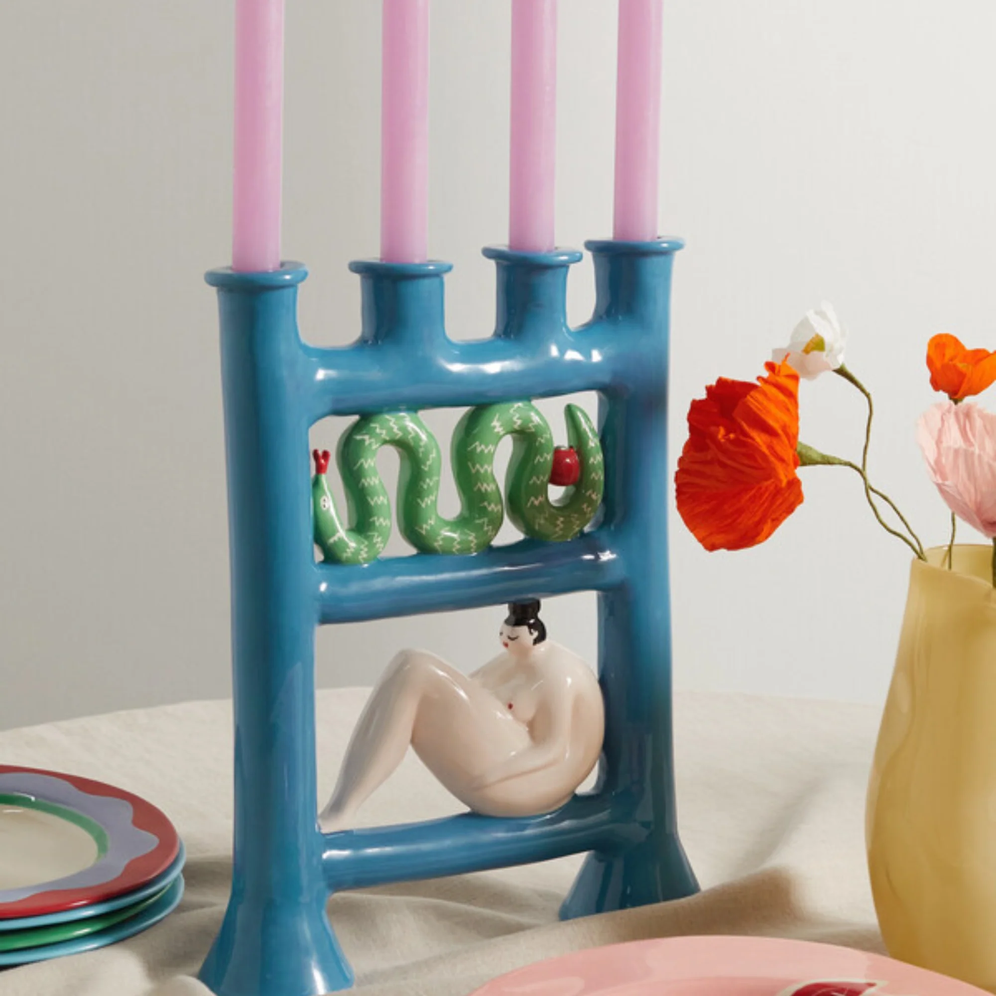 Eve Candleholder - Blue - Image 2