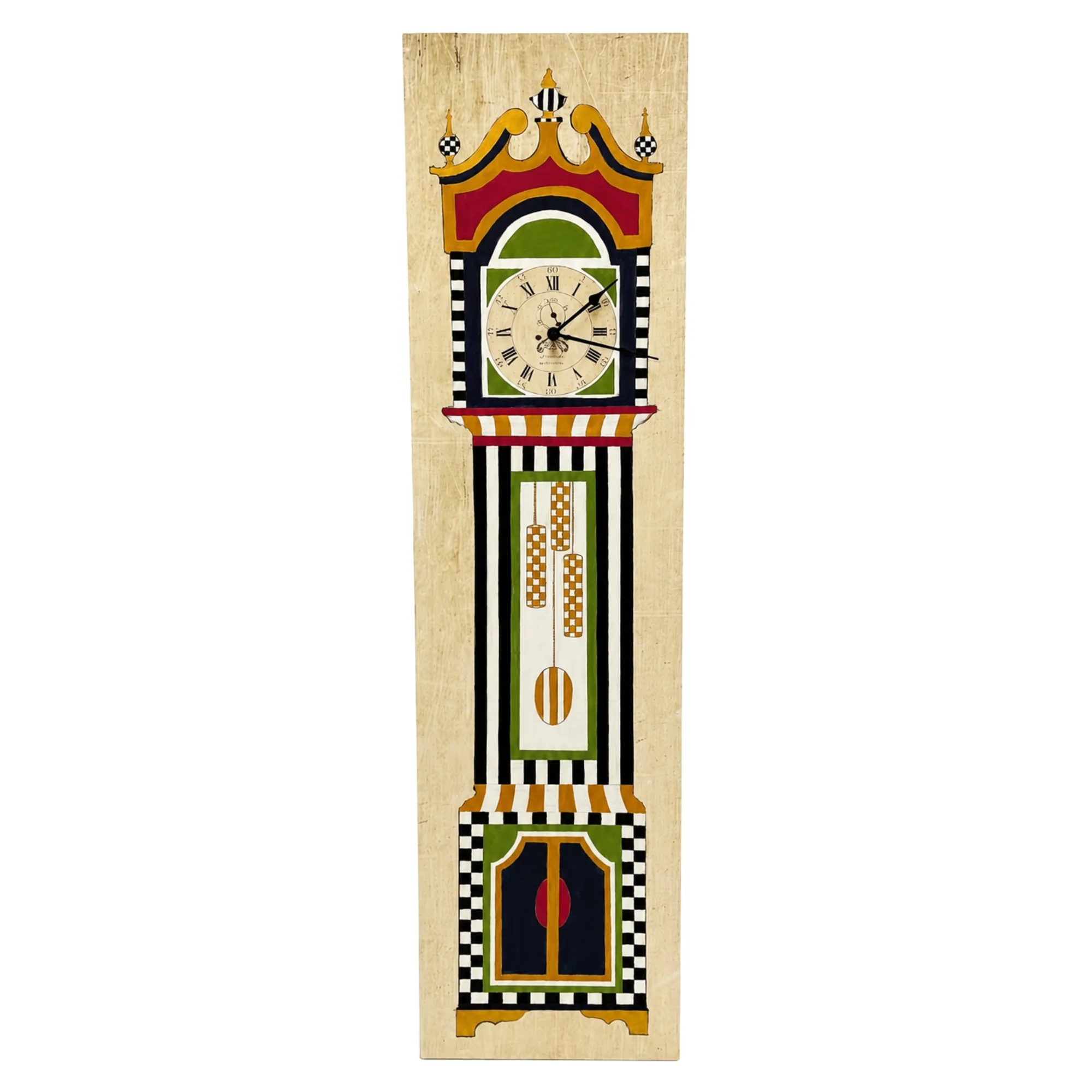 Hand Painted Grandfather Clock on Canvas