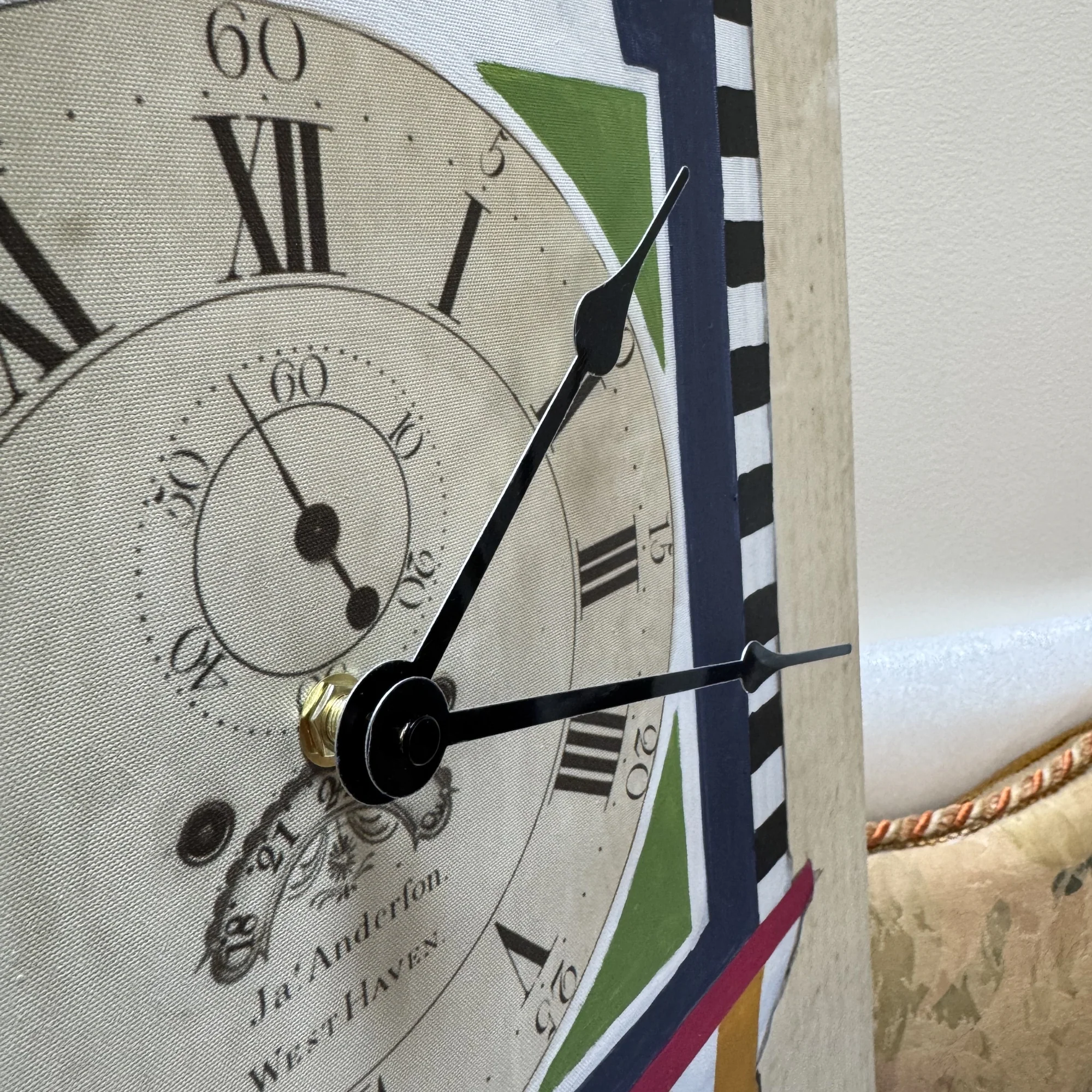 Hand Painted Grandfather Clock on Canvas - Image 2