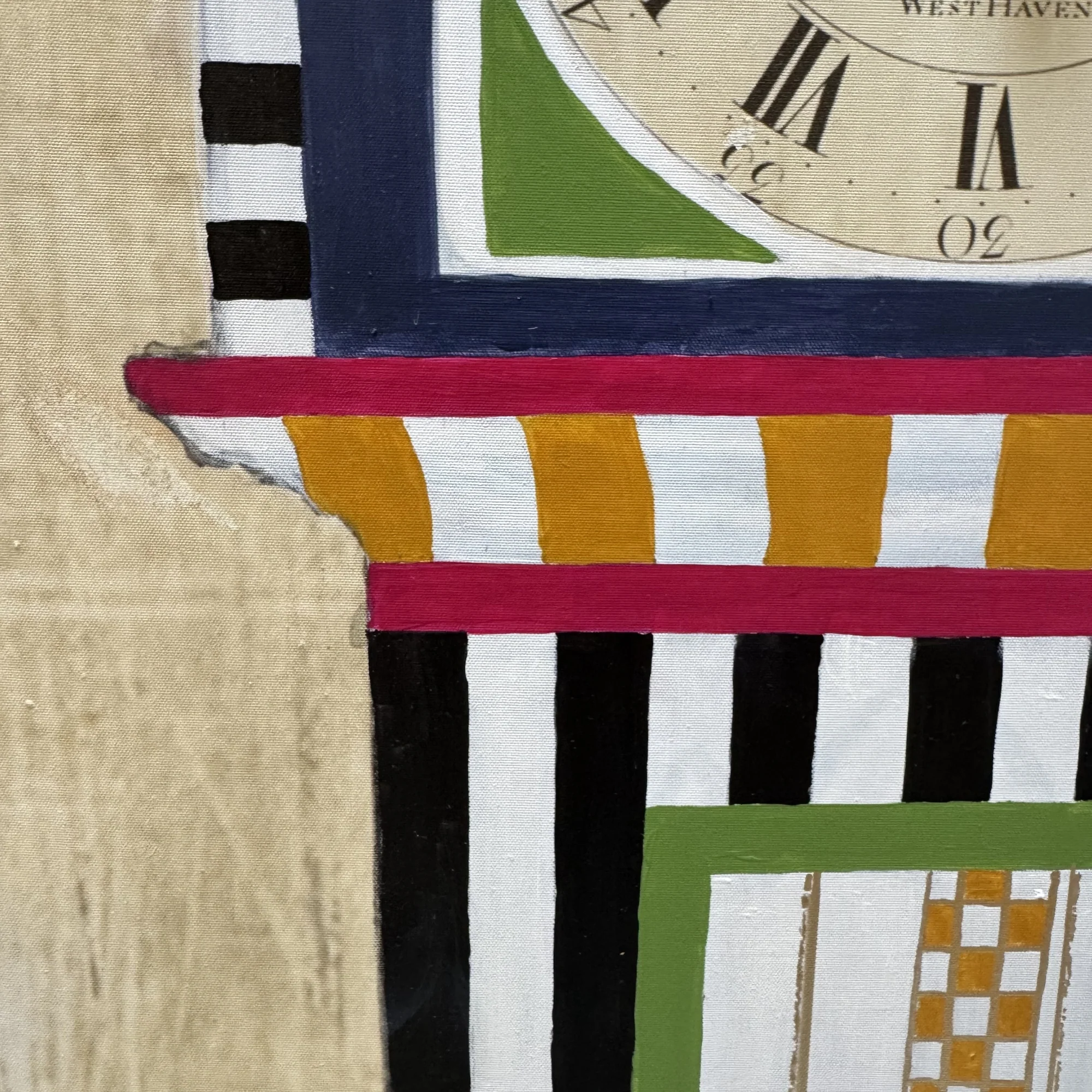 Hand Painted Grandfather Clock on Canvas - Image 3