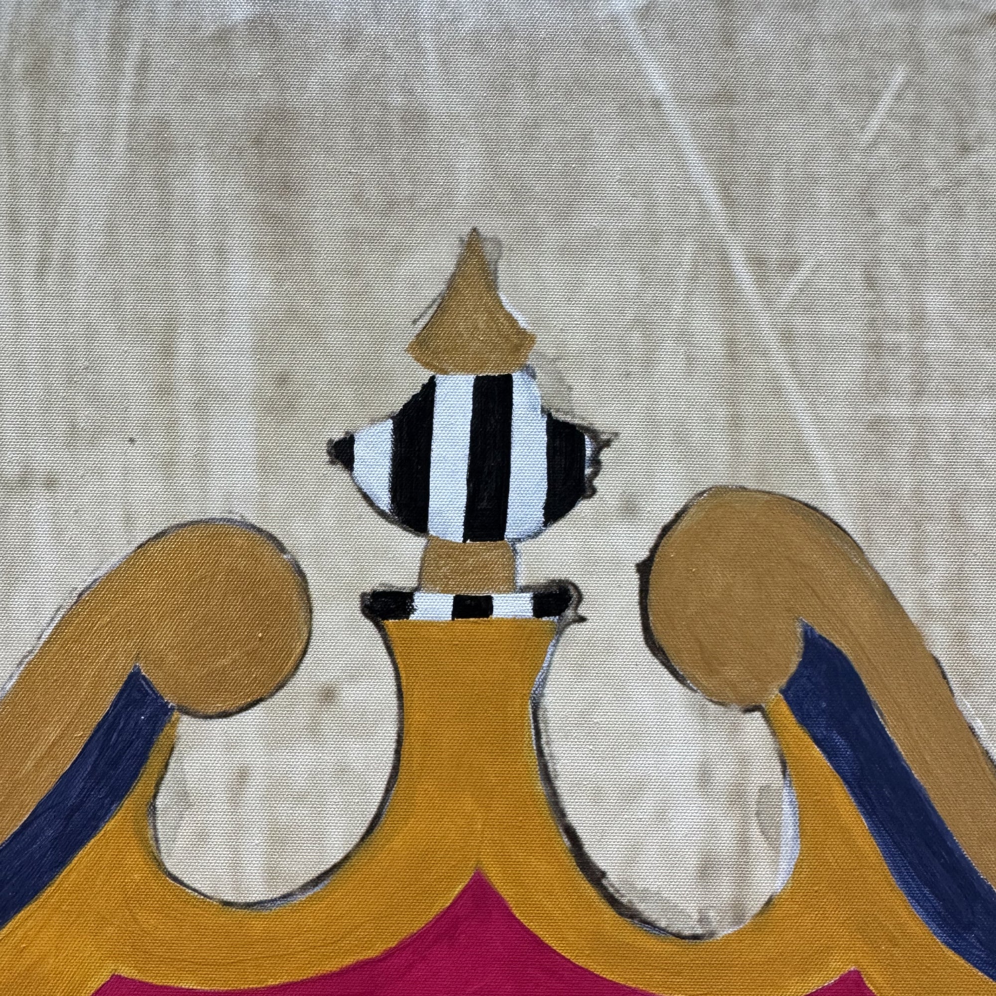 Hand Painted Grandfather Clock on Canvas - Image 4