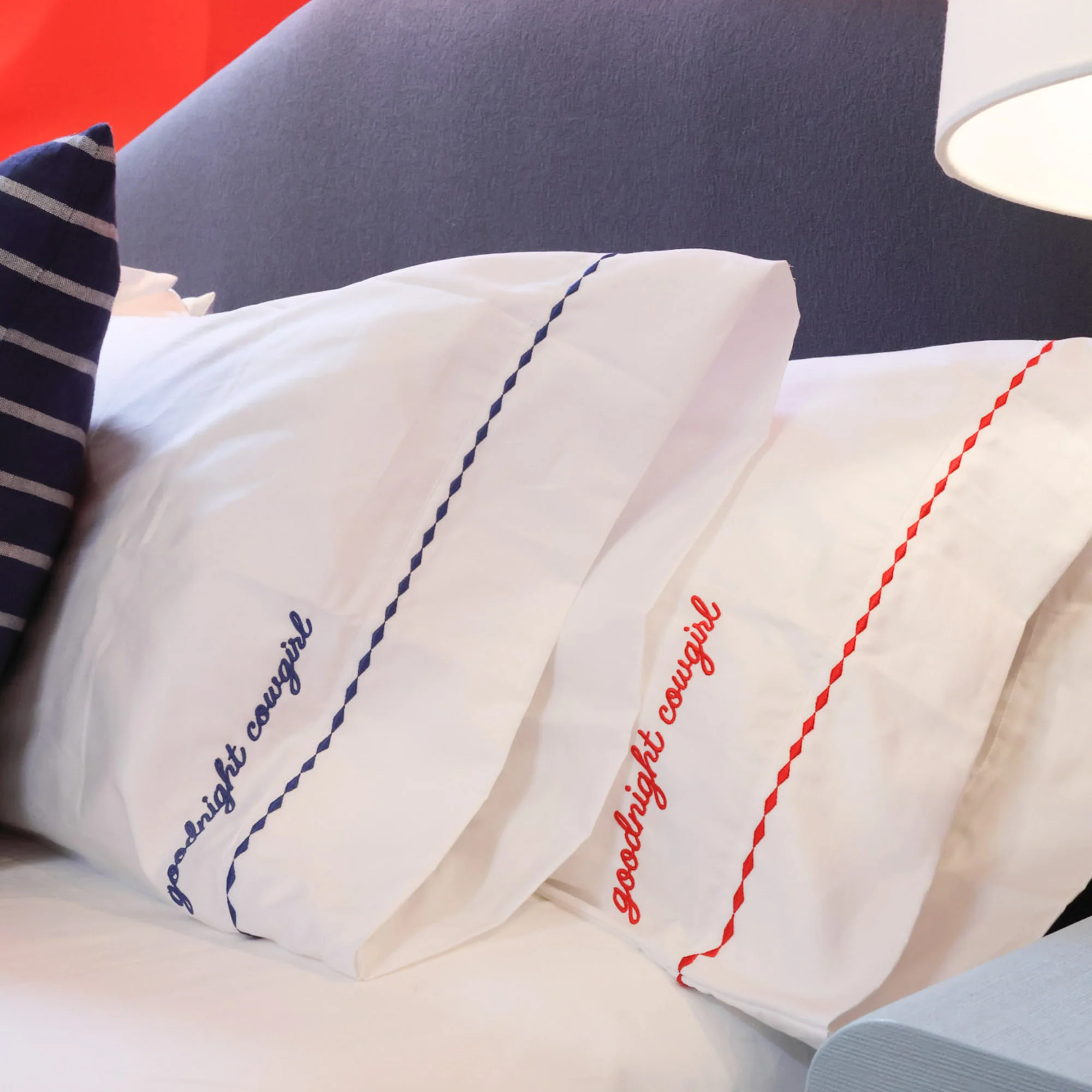 Goodnight Cowboy Pillowcase in Navy - Queen - Image 3