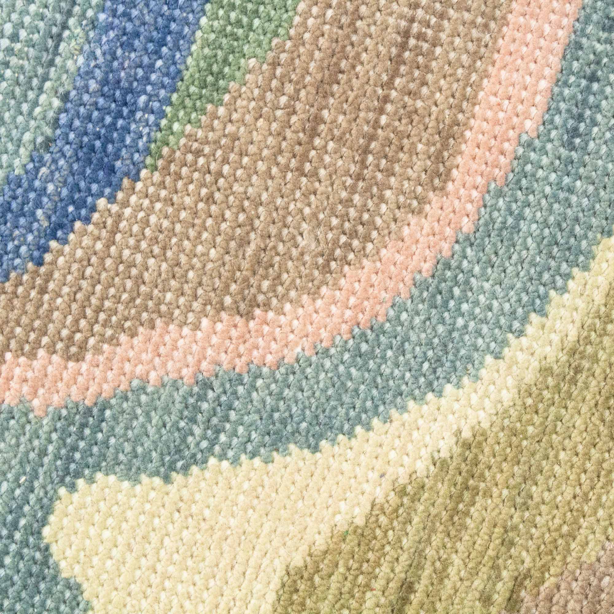 In Stock 3x5 Cornflower Paint Mix Turkish Knot Rug - Image 4