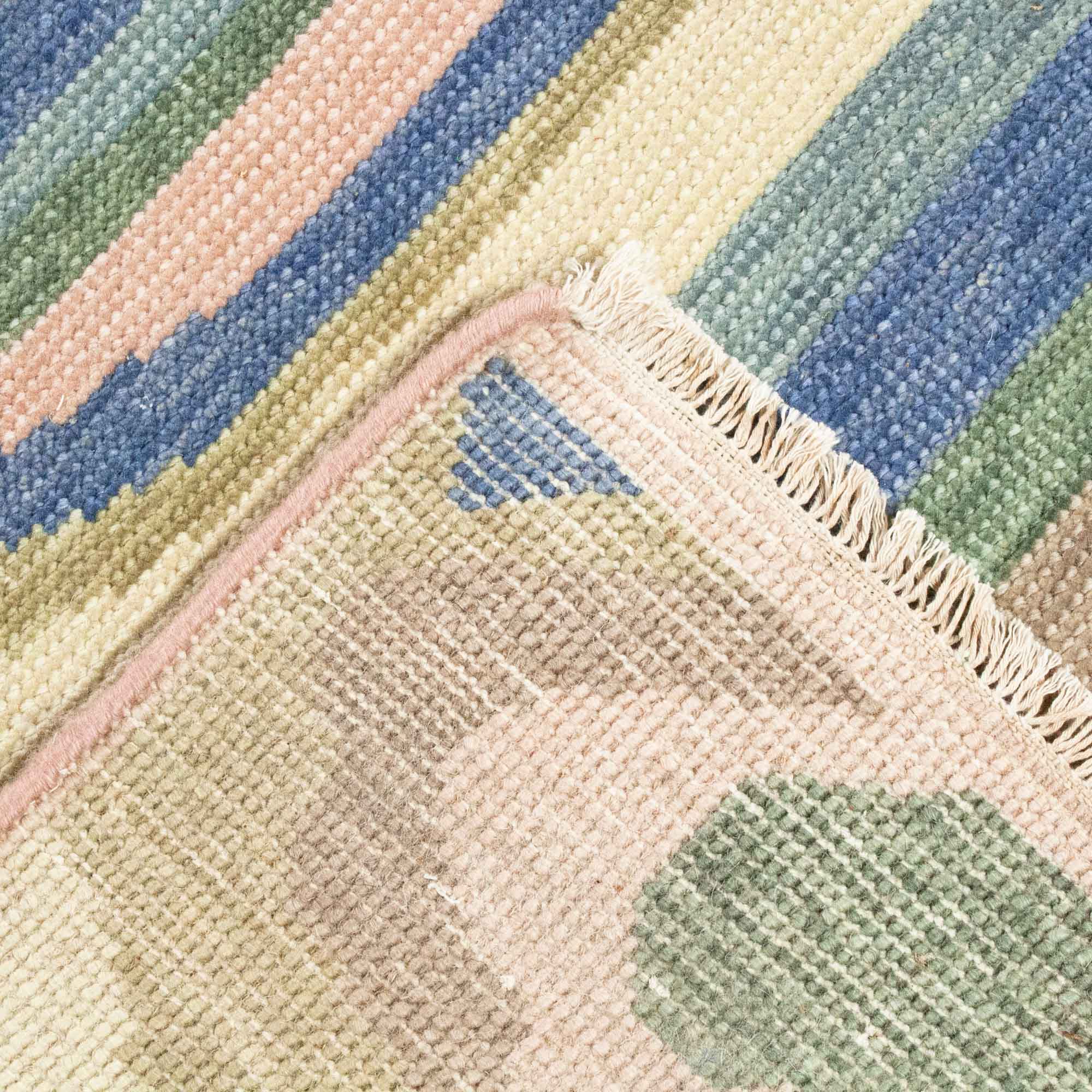 In Stock 3x5 Cornflower Paint Mix Turkish Knot Rug - Image 5