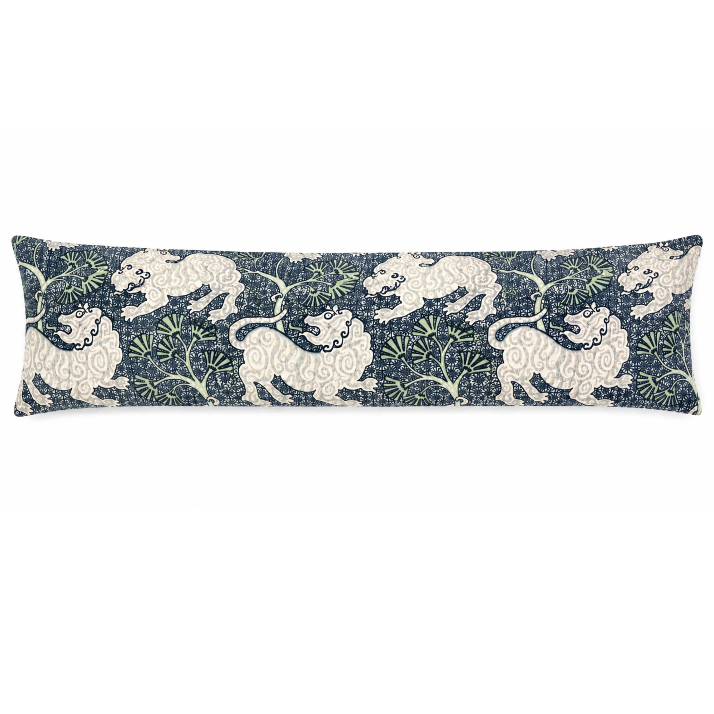 Indigo Lion Custom Lumbar Pillow