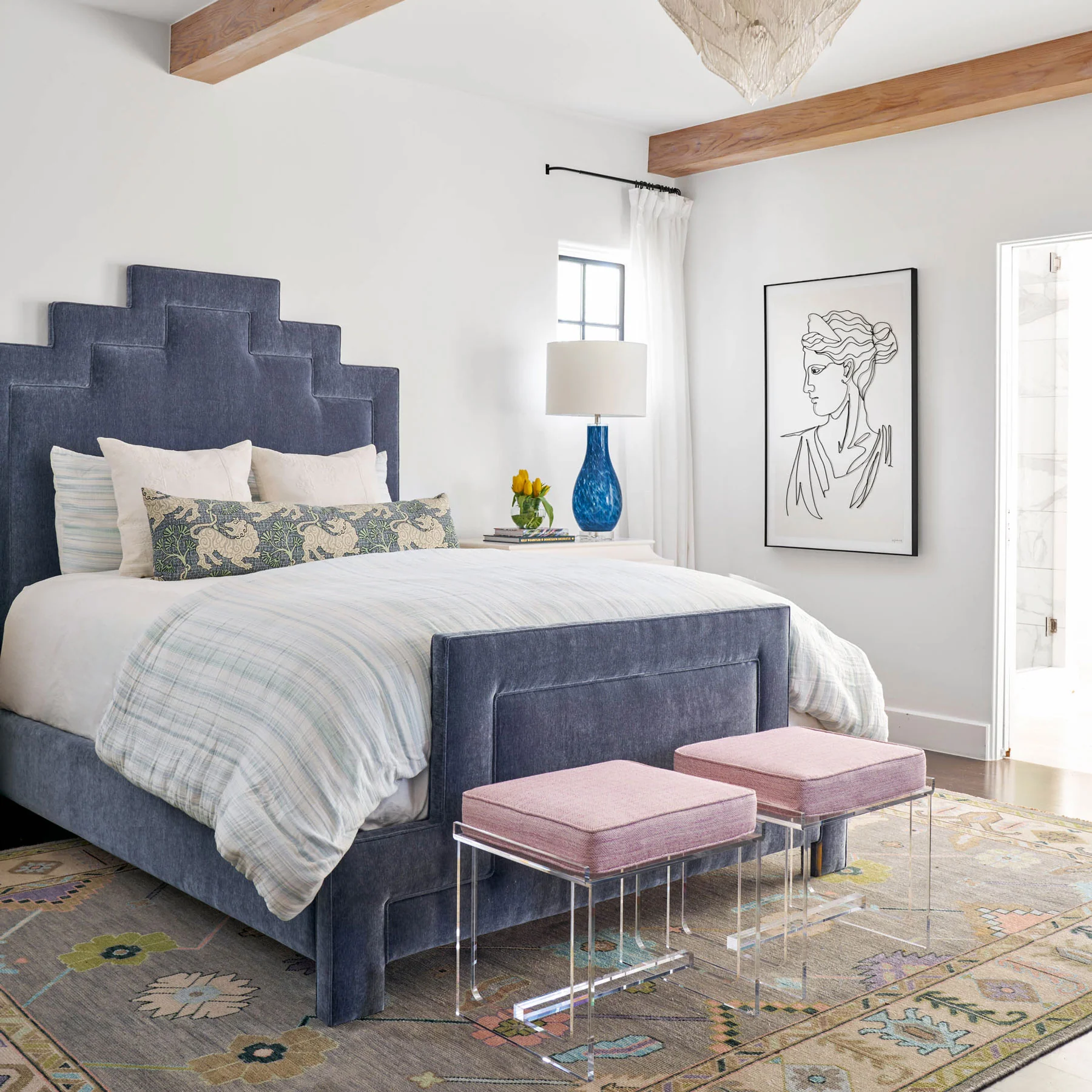 Poppy Pastel Turkish Knot Rug - Image 2