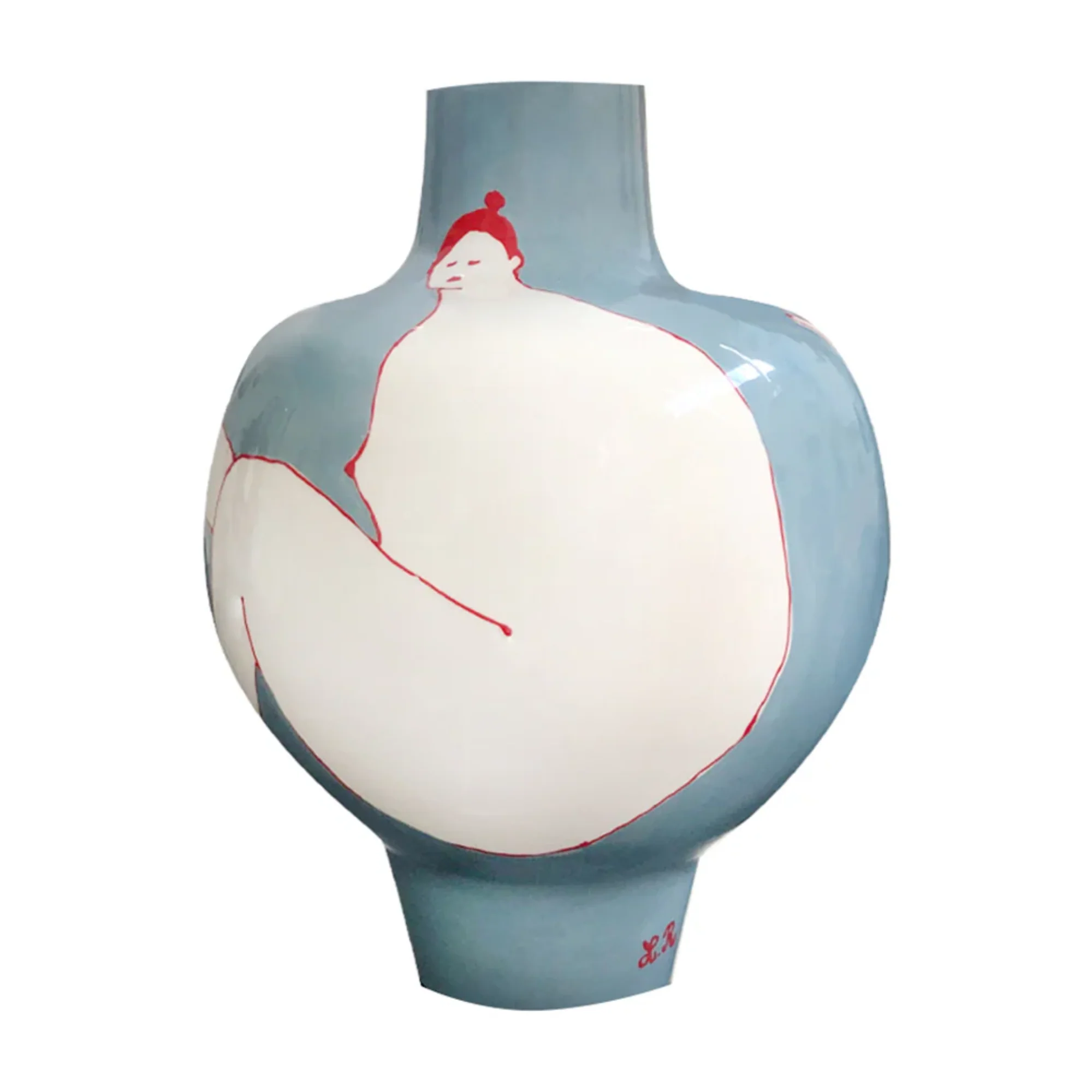 Queen Large Vase - Blue