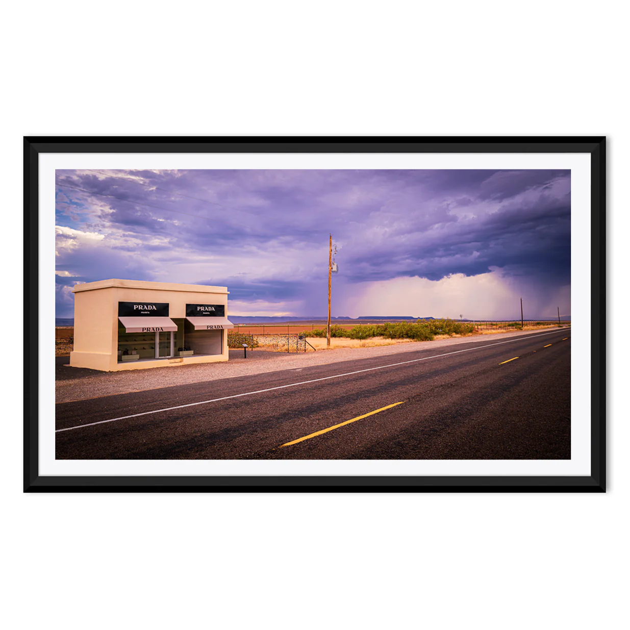 Shelter From the Prada Storm Print by Jarrod Oram