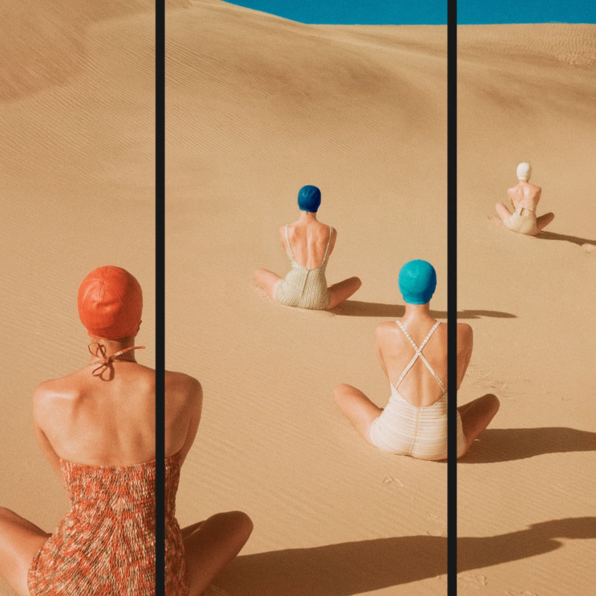 Vogue Magazine 'Model Sitting on Sand Dunes' by Clifford Coffin - Image 3