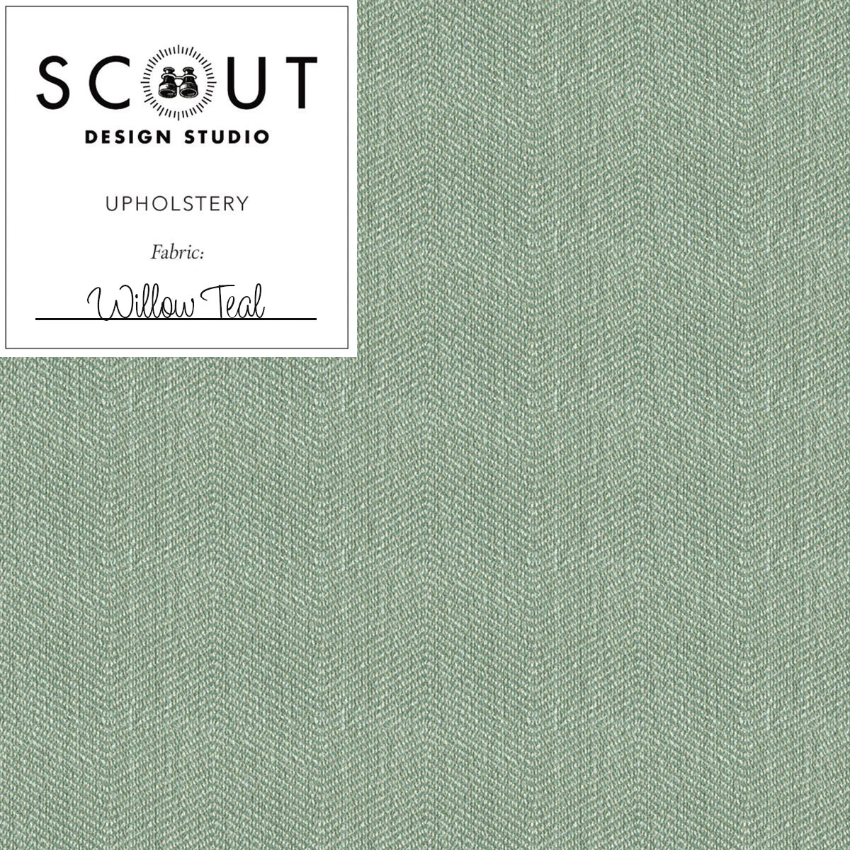 Willow Teal Woven Fabric Sample